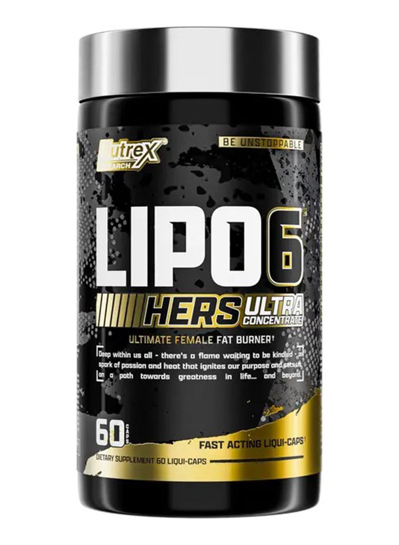 Nutrex Research Lipo-6 Black Hers Dietary Supplement - 60 Capsules