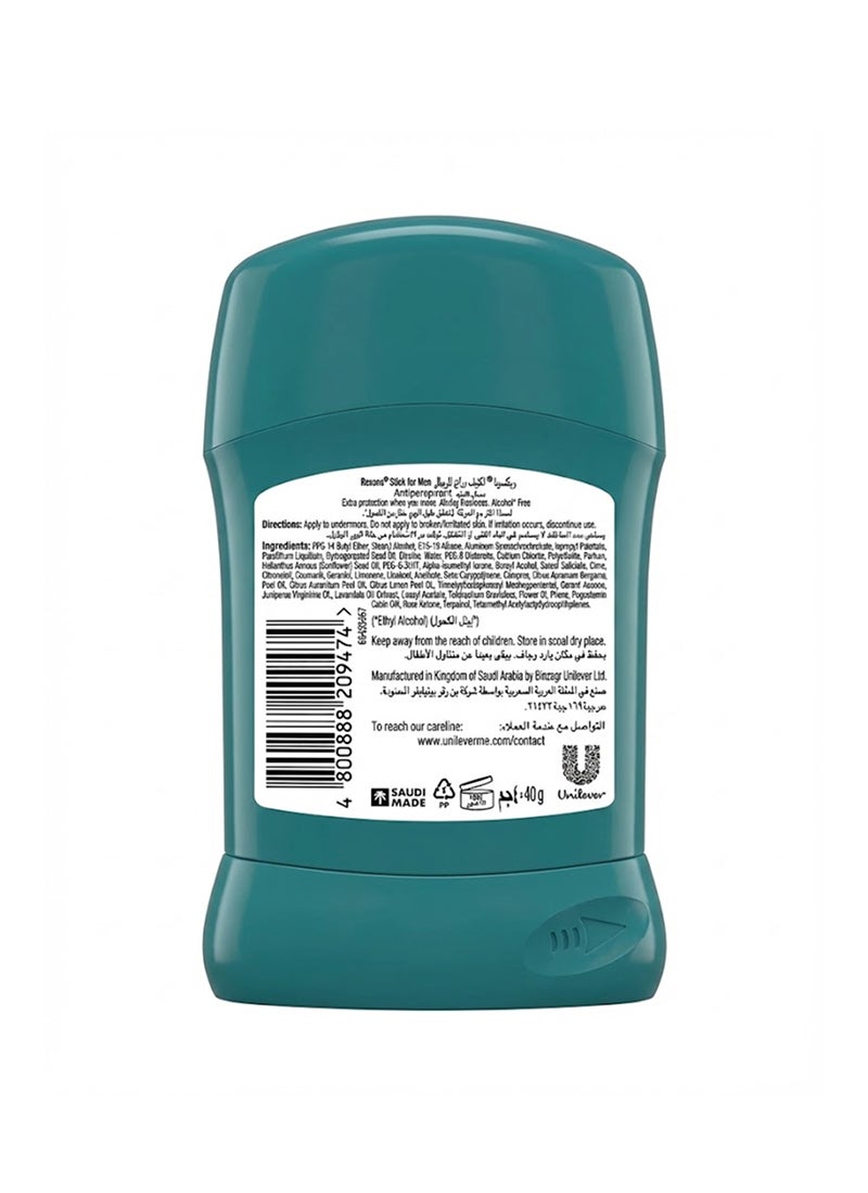 Rexona Men Antiperspirant Deodorant Stick Active Dry 40grams - Image 2