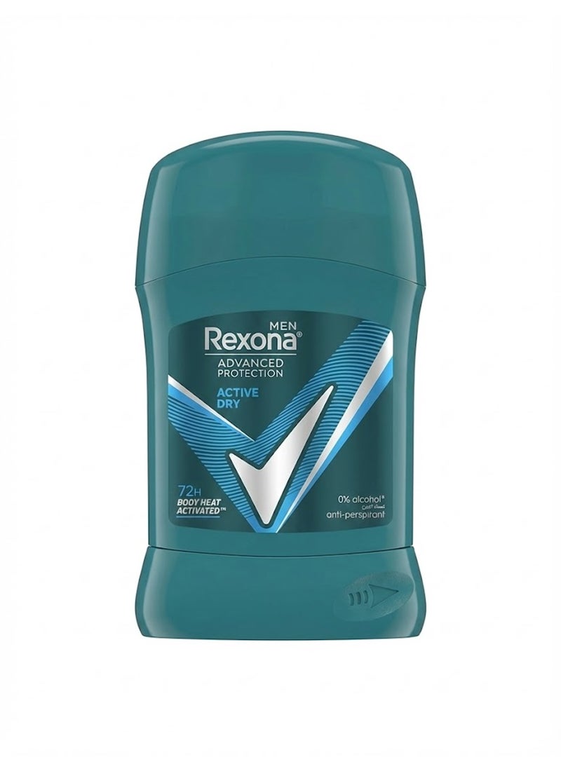 Rexona Men Antiperspirant Deodorant Stick Active Dry 40grams - Image 1