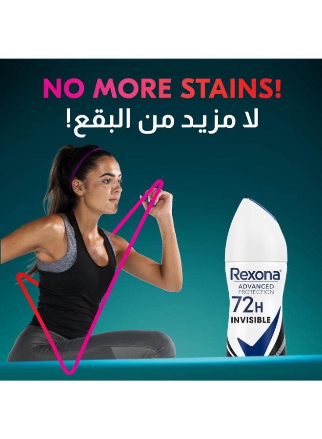 Rexona - Men Advanced Protection 72H+ Clear Antiperspirant Deodorant Roll On Invisible 50ml - Image 1