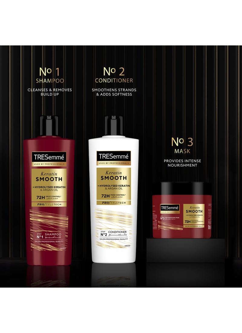 Tresemme Keratin Smooth + Hydrolysed Keratin and Argan Oil 400ml - Image 5