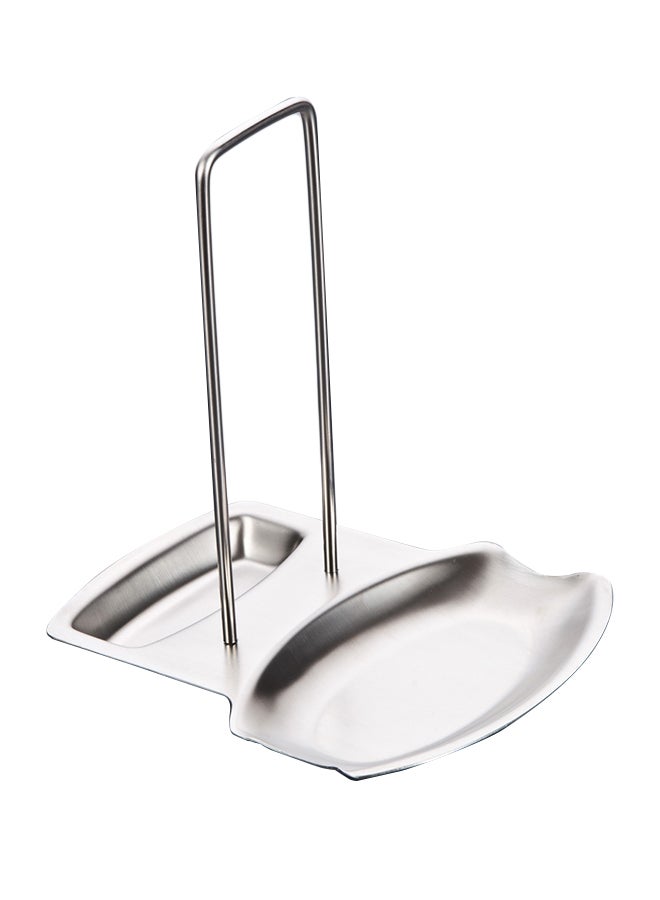 حامل ملاعقٍ وأغطية للأوعية مصنوعٌ من الستانلس ستيل فضي 19 x 15.5 x 19سم - Image 1