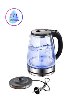 Generic Glass Electric Kettle 1.7 L 1500 W H32093 Clear/Silver/Black  - Image 1