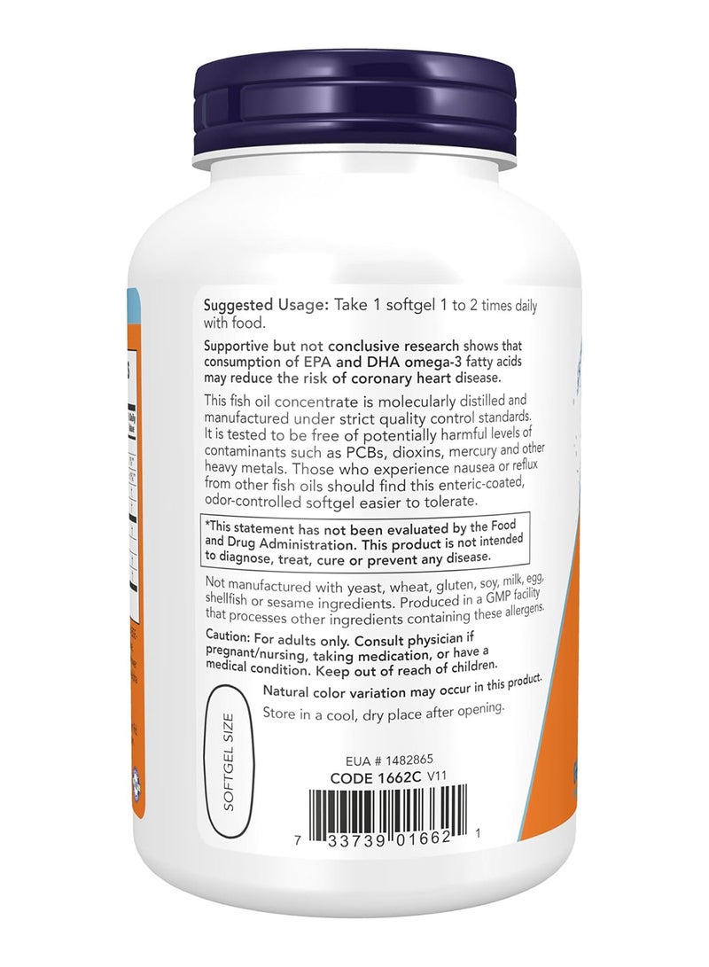 Now Foods Ultra Omega-3 Dietary Supplement - 180 Softgels - Image 3