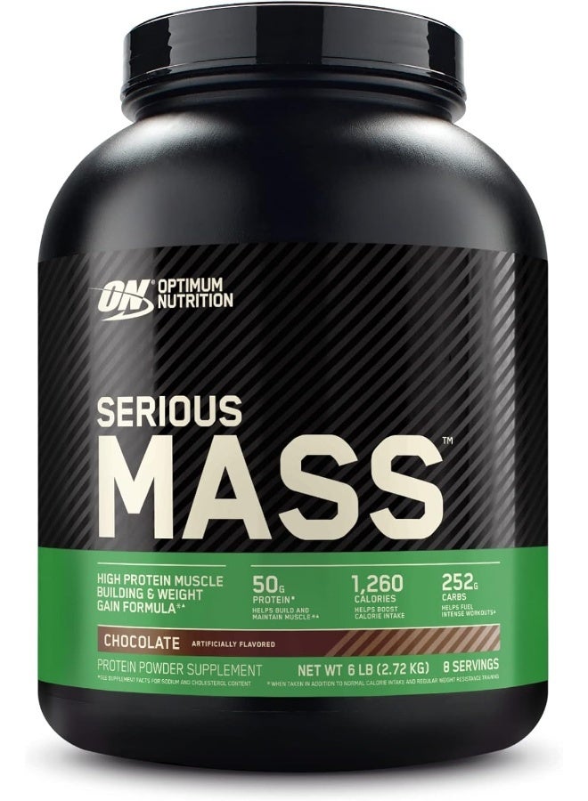 أوبتيموم نيوتريشن مسحوق سيريس ماس عالي البروتين والسعرات الحرارية  - 6 رطلات (بنكهة الشكولاتة) غني بالفيتامينات والمعادن - Image 1