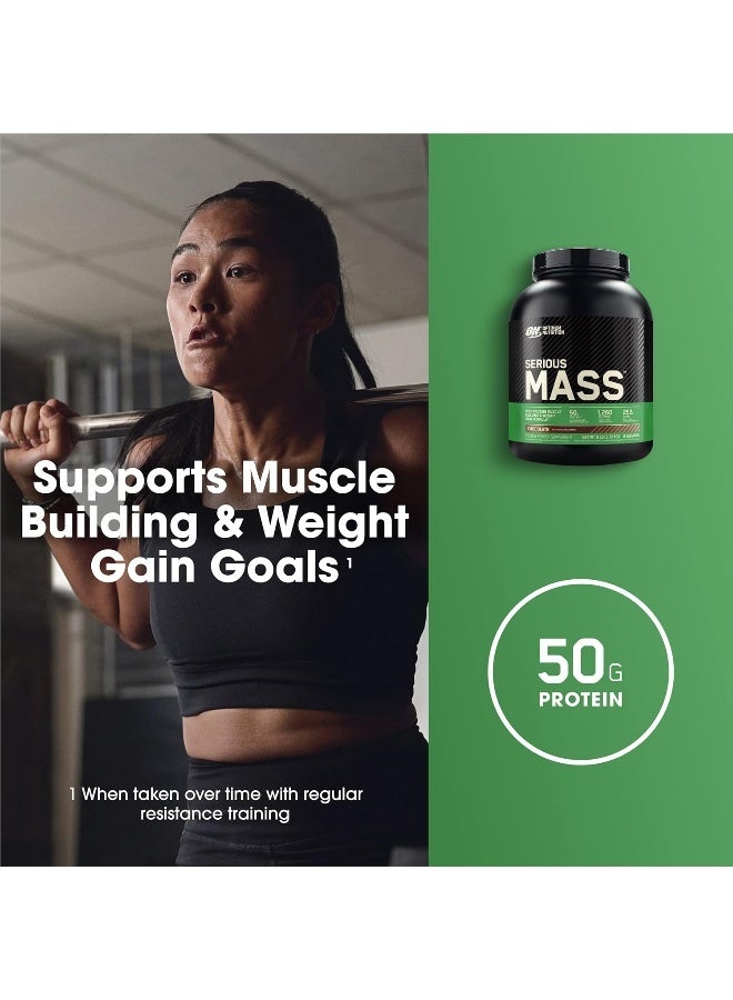 أوبتيموم نيوتريشن مسحوق سيريس ماس عالي البروتين والسعرات الحرارية  - 6 رطلات (بنكهة الشكولاتة) غني بالفيتامينات والمعادن - Image 5