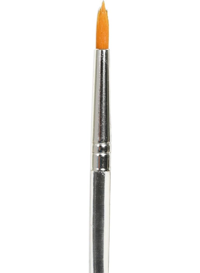 ARTMATE Artist Brush Set - 4 Round Fine Tip Brushes (Sizes 2, 4, 6, 8) with Orange Bristles in Zip Lock Pack White/Silver/Orange - Image 4