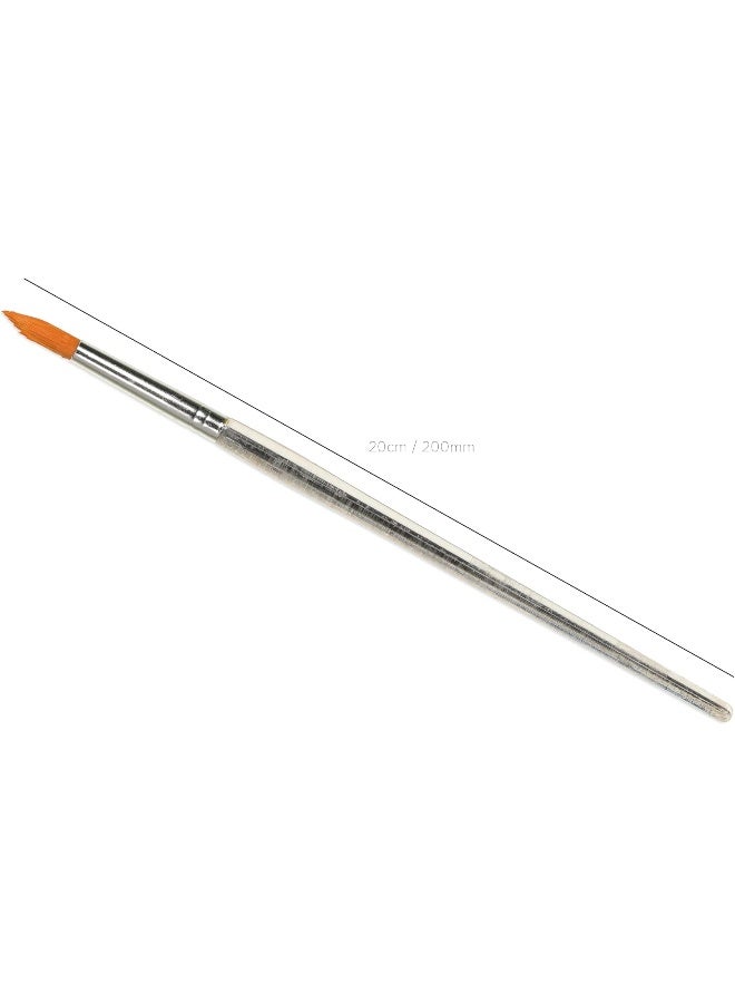 ARTMATE Artist Brush Set - 4 Round Fine Tip Brushes (Sizes 2, 4, 6, 8) with Orange Bristles in Zip Lock Pack White/Silver/Orange - Image 5