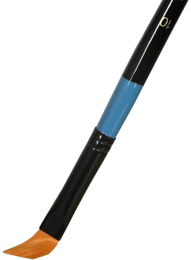 Artmate Artist Brush Set - 4 Flat Brushes in Sizes 2, 6, 10, and 5/8 Black/Blue/Orange - Image 3