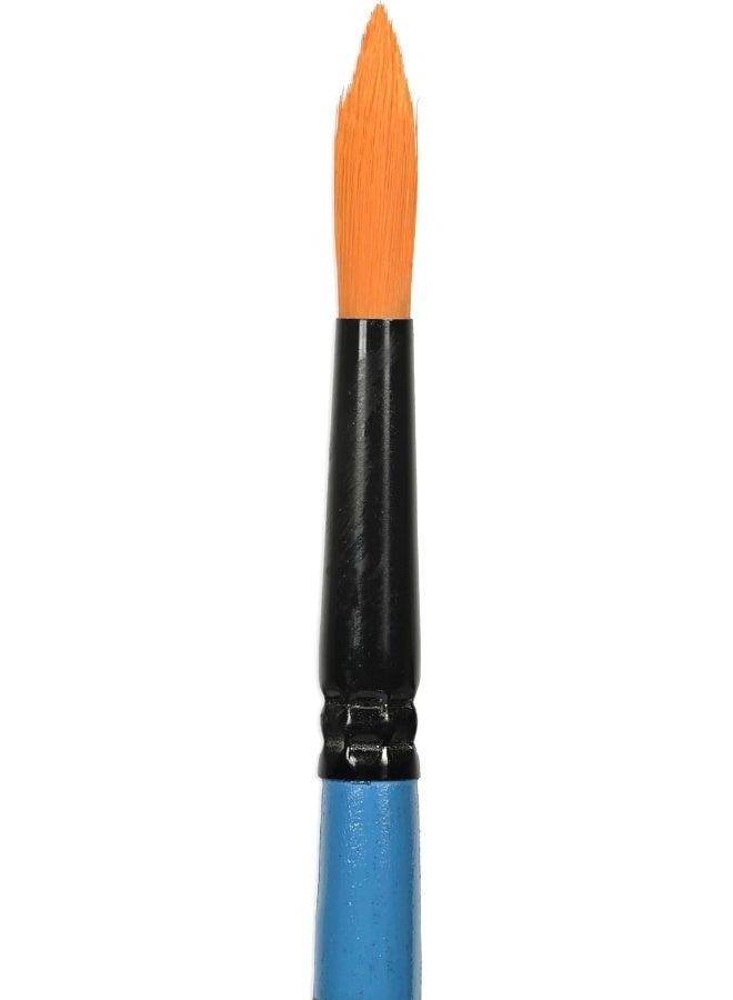 Artmate Round Brush Set - 4 Pieces with Ergonomic Handles Black/Blue/Orange - Image 4