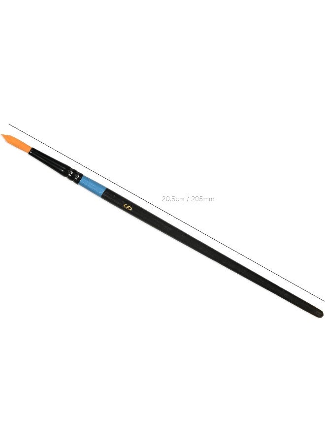 Artmate Round Brush Set - 4 Pieces with Ergonomic Handles Black/Blue/Orange - Image 5