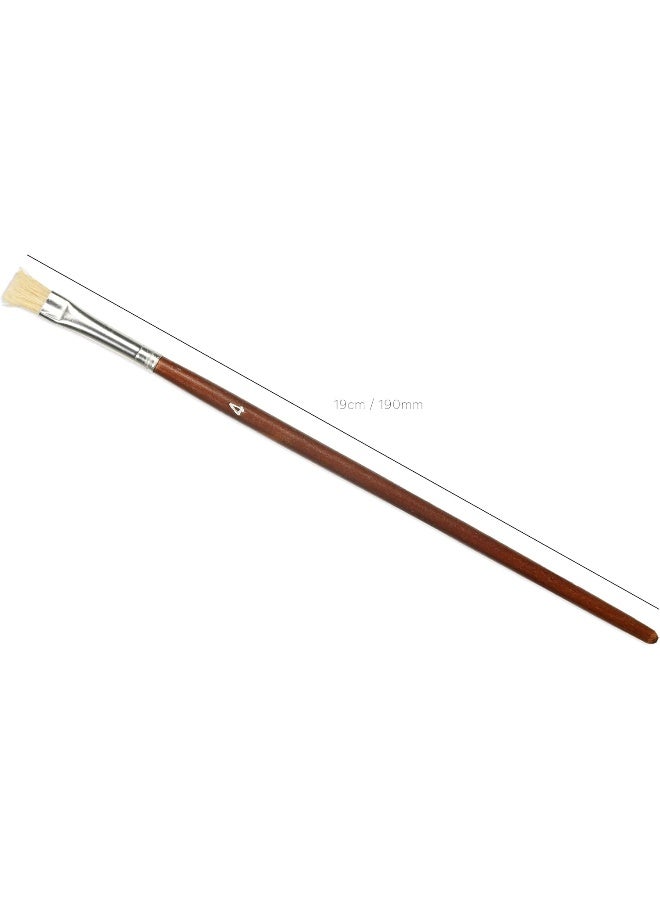 ARTMATE Artist Brushes Set of 3 Flat Tip Brushes, Sizes 4, 6 & 8 with Blonde Bristles Blonde - Image 5