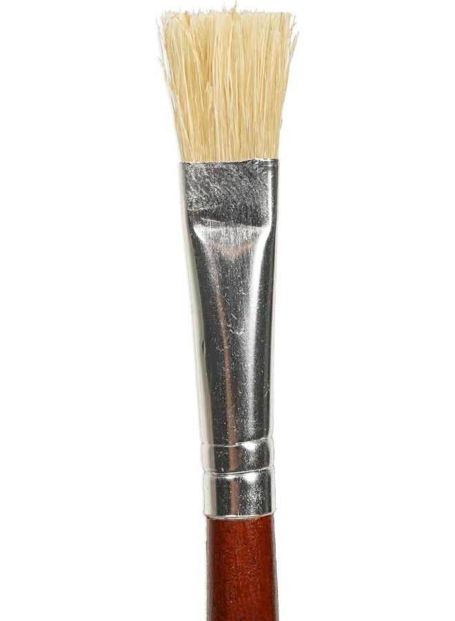 ARTMATE Artist Brushes Set of 3 Flat Tip Brushes, Sizes 4, 6 & 8 with Blonde Bristles Blonde - Image 4