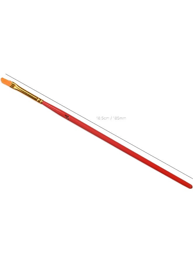Artmate Flat Brushes Set, 3 Pieces with Sizes 2, 6, 10 and 5/8 Orange - Image 5