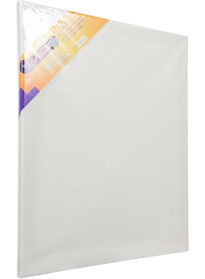 ARTMATE Artist Canvas, 40x50cm, 280gsm, 100% Pure Cotton, Solid Wood Frame, Triple Acrylic Gesso Primed, White White - Image 4