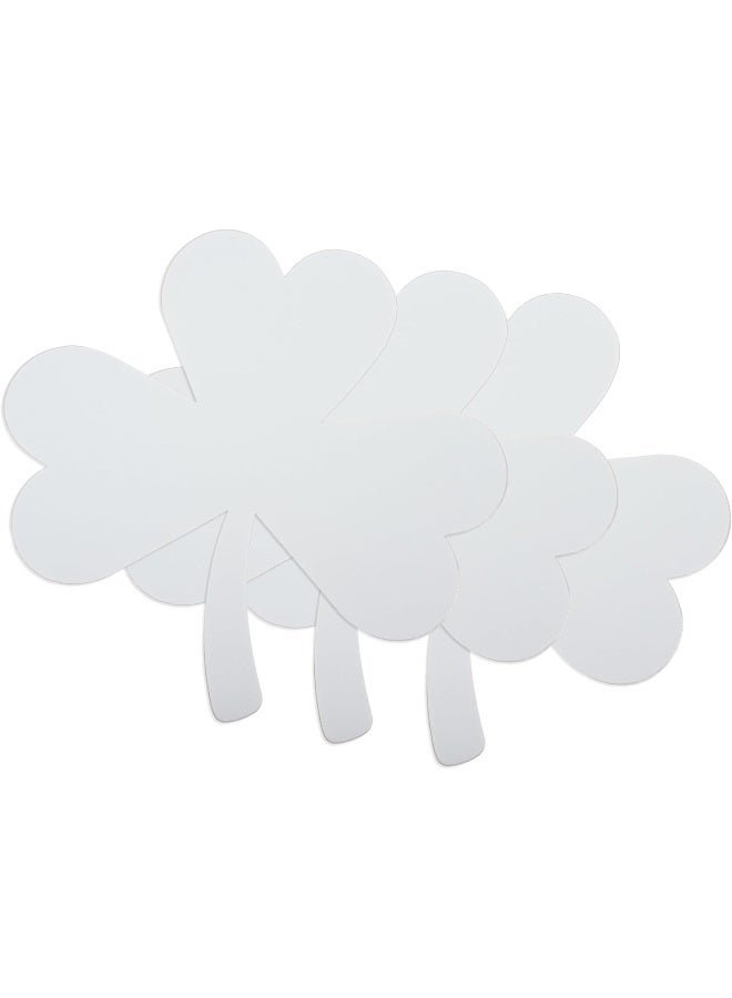 ARTMATE Peelable Canvas Sticker Set - 3 Pieces, 8 Inch Clover Leaves Shape, Self-Adhesive, Primed White White - Image 4