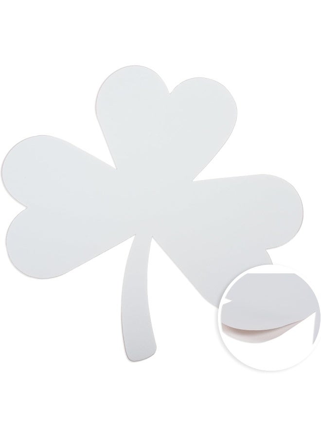 ARTMATE Peelable Canvas Sticker Set - 3 Pieces, 8 Inch Clover Leaves Shape, Self-Adhesive, Primed White White - Image 5