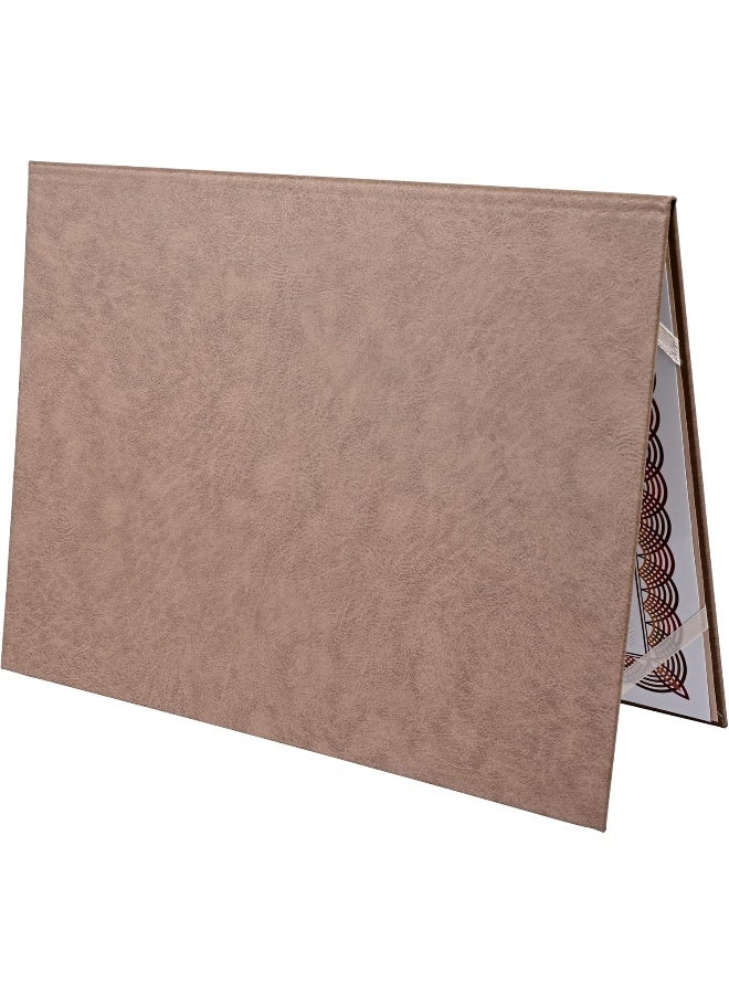 FIS Certificate Folder, A4 Size, Light Brown Vinyl Brown - Image 4