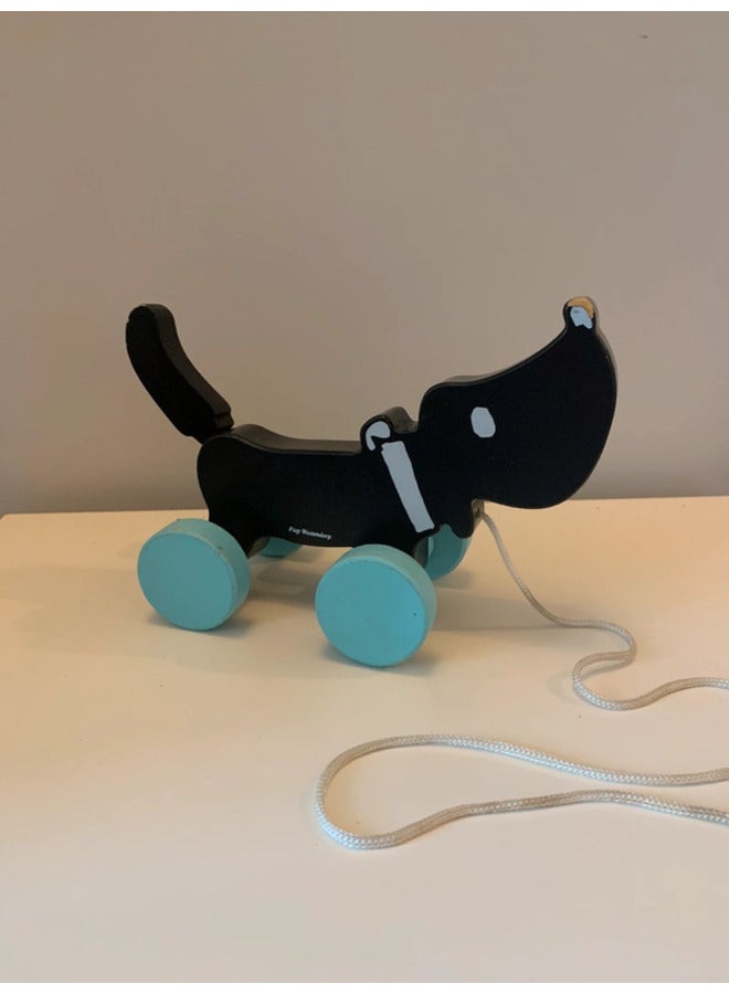 Hema Wooden Tow Toy Takkie The Dog 21.5 x 12.5cm  - Image 3