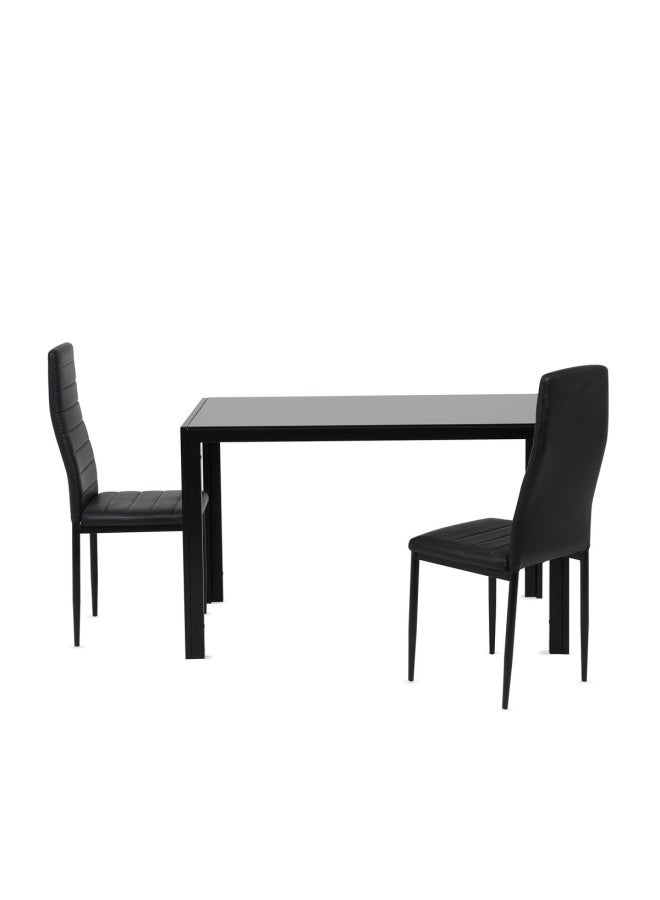 بان هوم  طقم طاولة طعام وكراسي إيستون من 5 مقاعد أسود 121x70x75سم  - Image 4