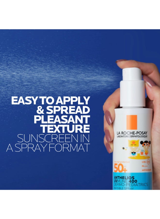 لاروش بوزيه أنثيليوس ديرمو بيدياتريكس  +SPF50 واقي شمس للأطفال بخاخ غير مرئي 200ملليلتر - Image 3