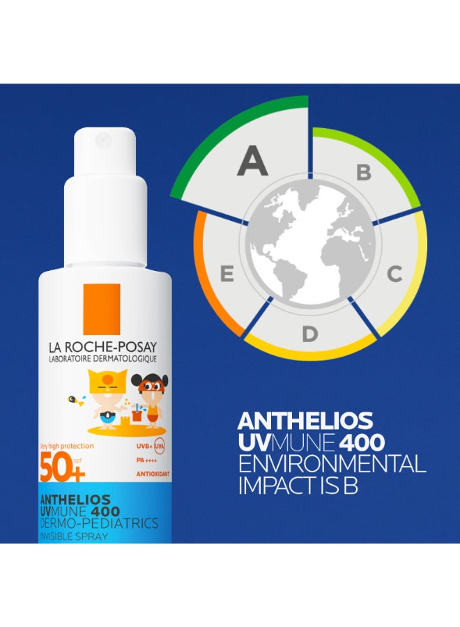 لاروش بوزيه أنثيليوس ديرمو بيدياتريكس  +SPF50 واقي شمس للأطفال بخاخ غير مرئي 200ملليلتر - Image 4
