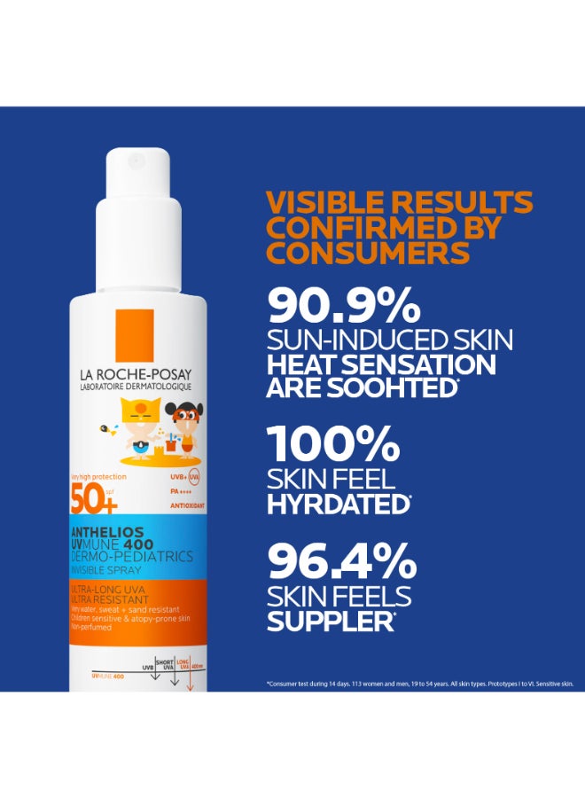 لاروش بوزيه أنثيليوس ديرمو بيدياتريكس  +SPF50 واقي شمس للأطفال بخاخ غير مرئي 200ملليلتر - Image 5