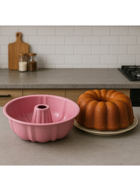 Granite Cake Mould Pink 24x7cm