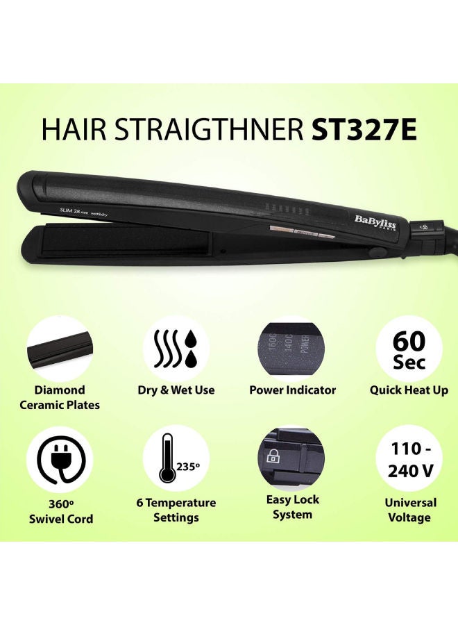 babyliss - ST327E Slim Intense Protect Hair Straightener Black - Image 1
