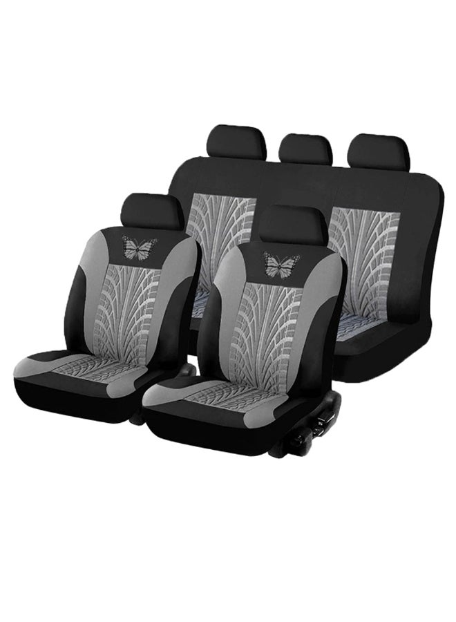 3-Piece Butterfly Pattern Embroidery Car Seat Cover Set