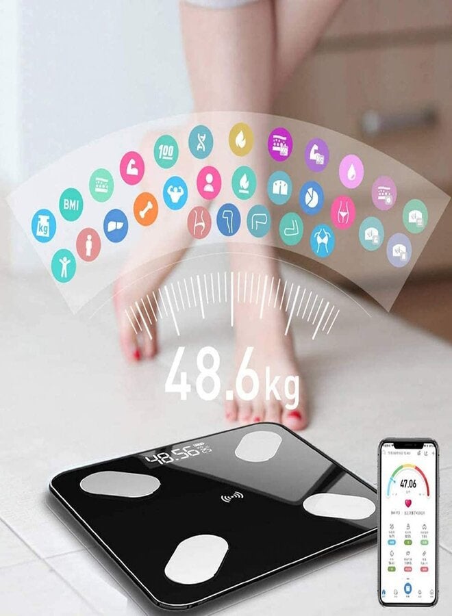 Smart Body Fat Body Composition Scales BMI Analyzer Bluetooth Electronic Weighing Scale, Body Composition Monitors with Smartphone App Useful Gift for Home Family - pnsku/N38691379A/45/_/1697456768/0d85b3dd-00e4-4858-a088-f7b517c5e871