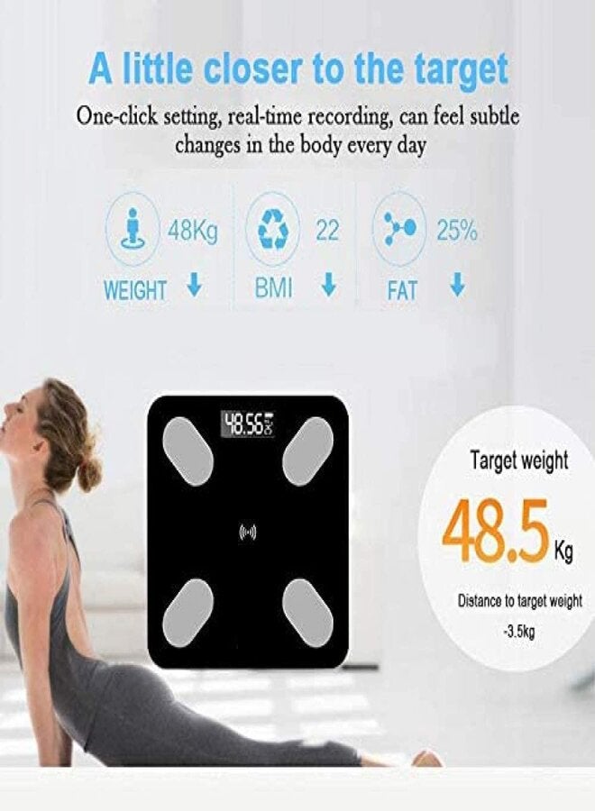Generic - Smart Body Fat Body Composition Scales BMI Analyzer Bluetooth Electronic Weighing Scale, Body Composition Monitors with Smartphone App Useful Gift for Home Family - Image 1