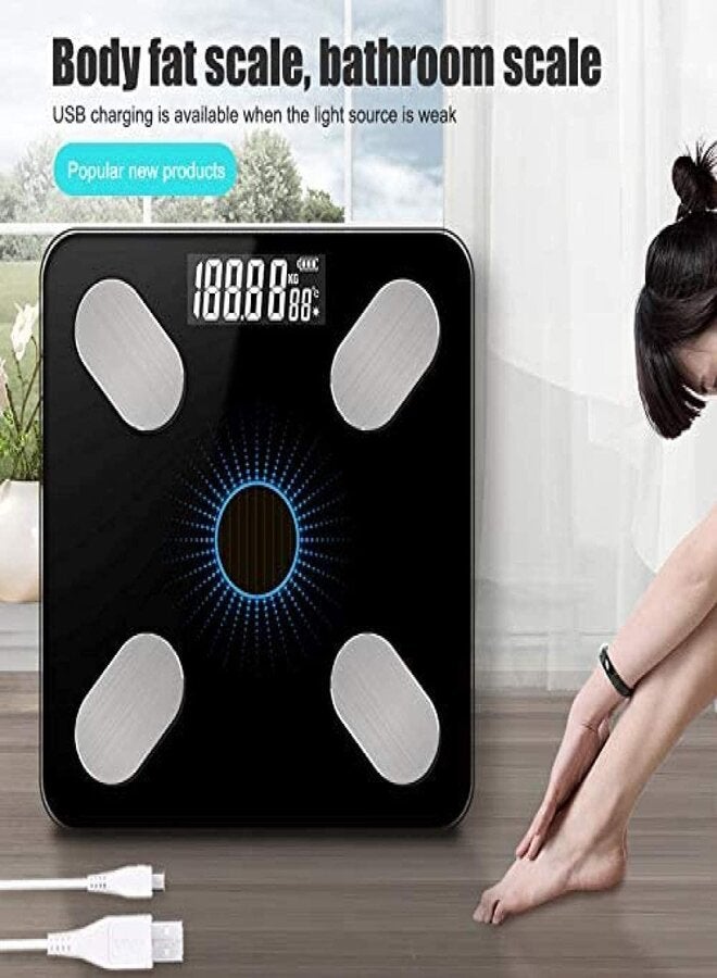 Generic - Smart Body Fat Body Composition Scales BMI Analyzer Bluetooth Electronic Weighing Scale, Body Composition Monitors with Smartphone App Useful Gift for Home Family - Image 1