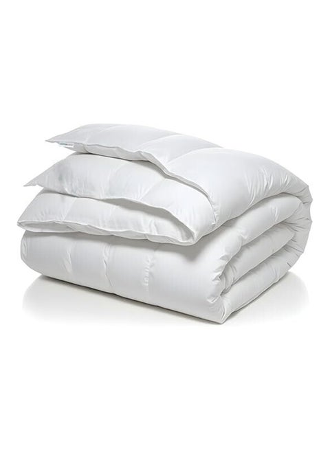 لحاف ناعم وبتصميم سادة بمقاس كينج مايكروفايبر أبيض