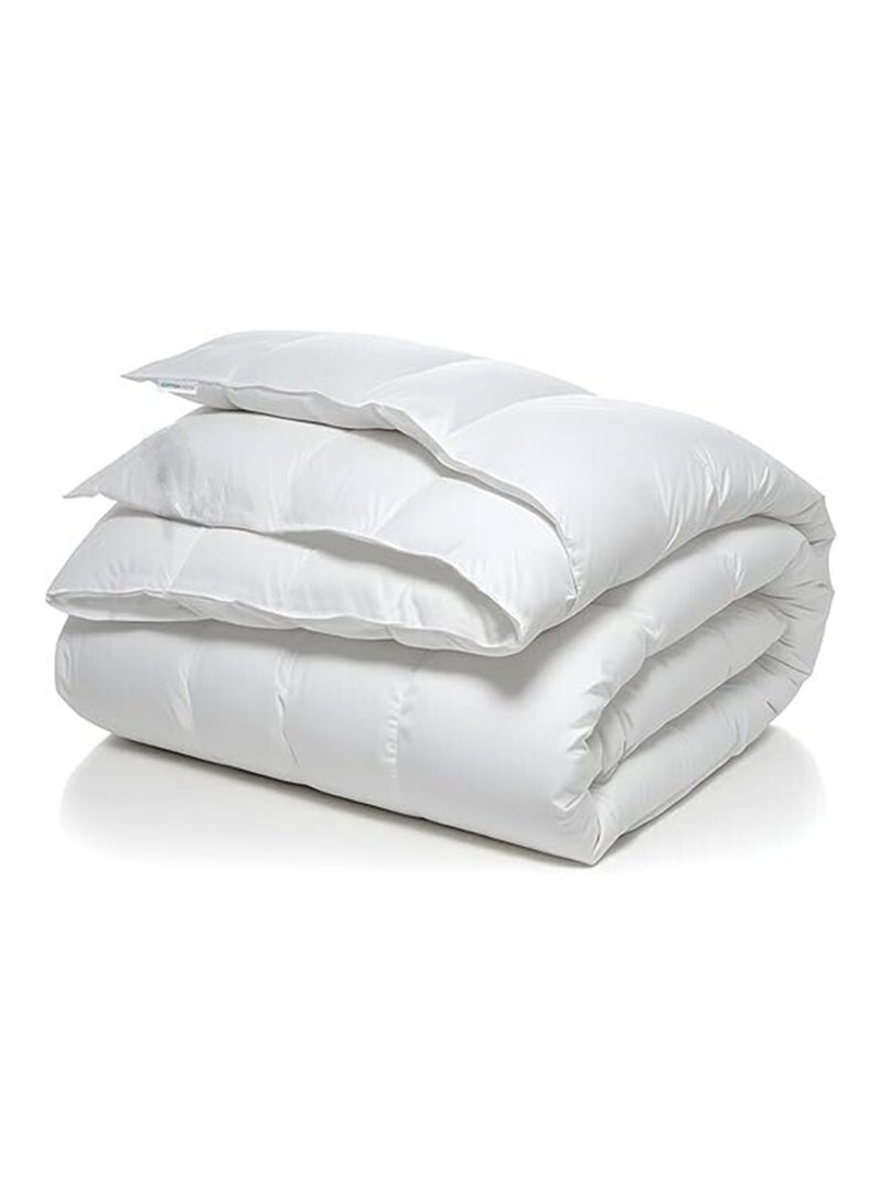 RAHALIFE White Duvet, Single Size 160x210 cm, 65 GSM Ultra-Light Summer Quilt, Thin Breathable Bedding for Hotels and Home Use Microfiber White - Image 1