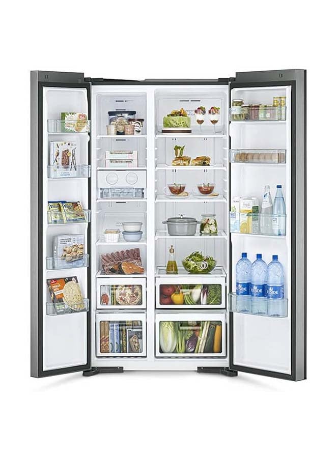 HITACHI Side-By-Side Double Door Refrigerator RS700PUK2GS Silver Glass - Image 4