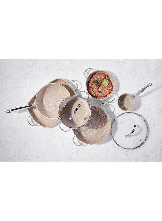 Korkmaz Granite Non-Stick Cook Braiser Beige/Silver 24x6.5 cmcm  - Image 3