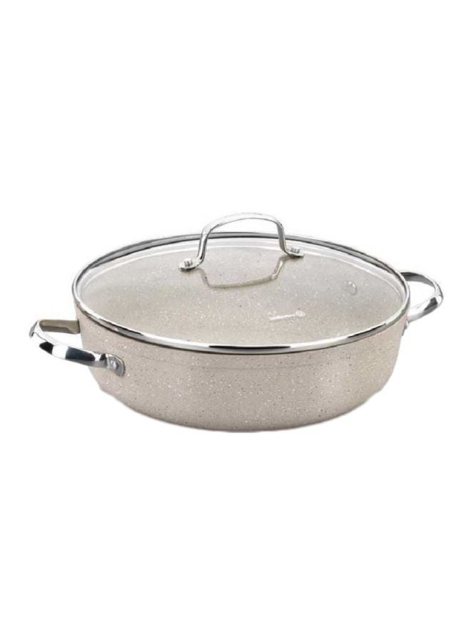 Korkmaz Granite Non-Stick Cook Braiser Beige/Silver 24x6.5 cmcm  - Image 1