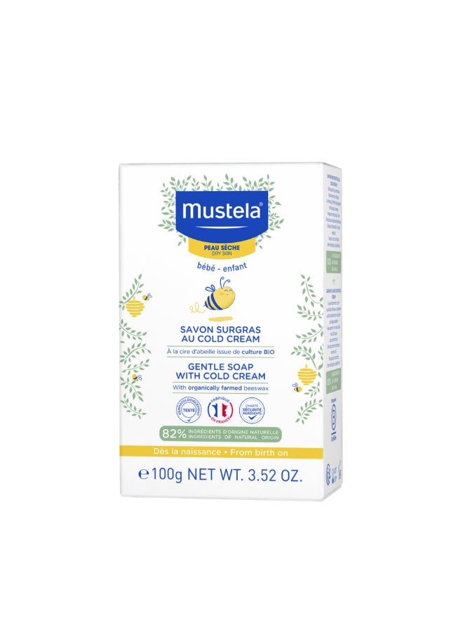 Mustela Gentle Soap With Cold Cream And Beeswax Face And Body  - Image 1