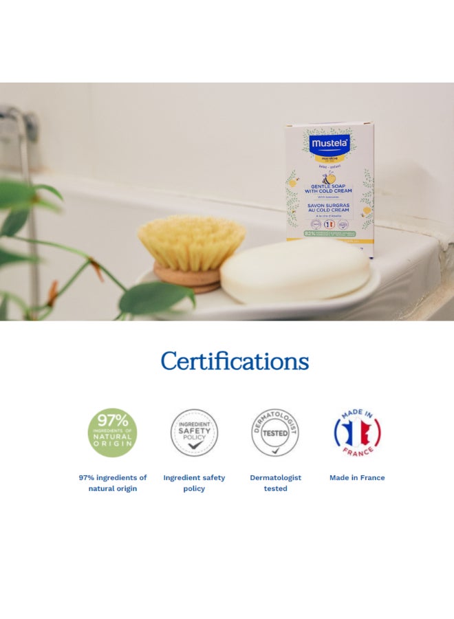 Mustela Gentle Soap With Cold Cream And Beeswax Face And Body  - Image 2