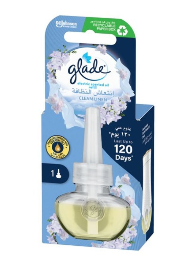 Glade - Glade Electric Scented Oil Refill Clean Linen 20ml - Image 1