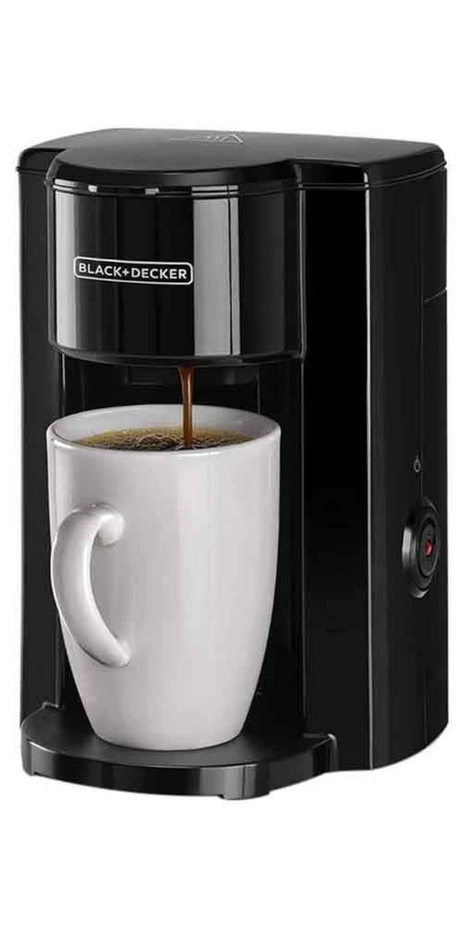 بلاك اند ديكر ماكينة صنع قهوة الاسبرسو بالتقطير بكوب واحد من بلاك اند ديكر بقوة مع مج قهوة 125 ml 350 W DCM25N-B5 أسود حالك - Image 1