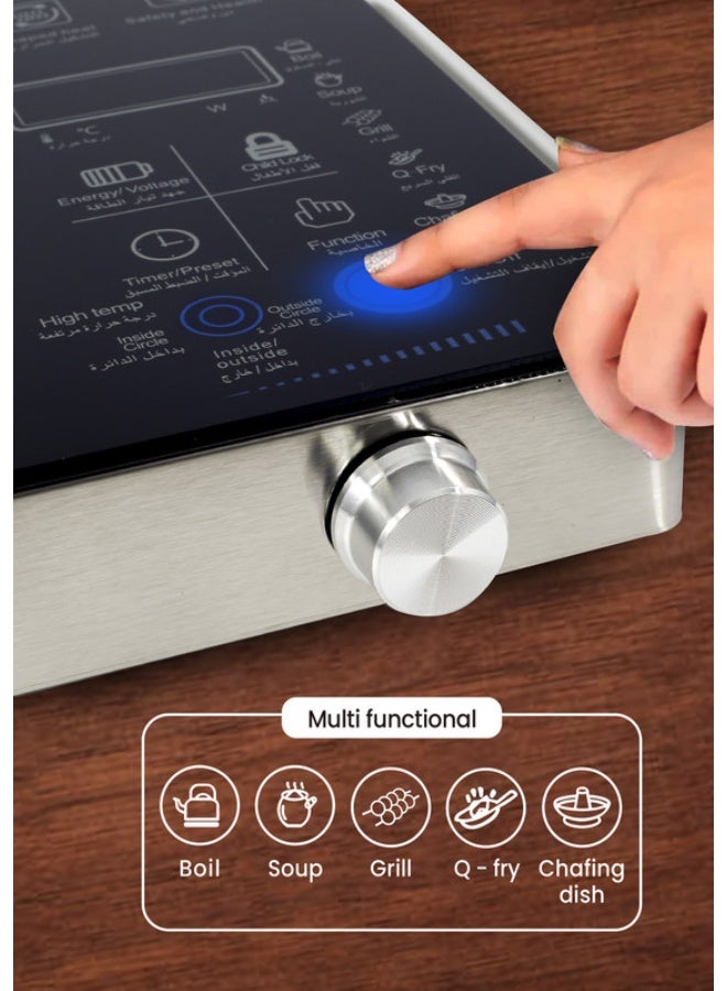 كليكون جهاز طهي ذكي يعمل بالأشعة تحت الحمراء بقدرة 2200 وات 2200 W CK4282 أسود/ رمادي  - Image 3