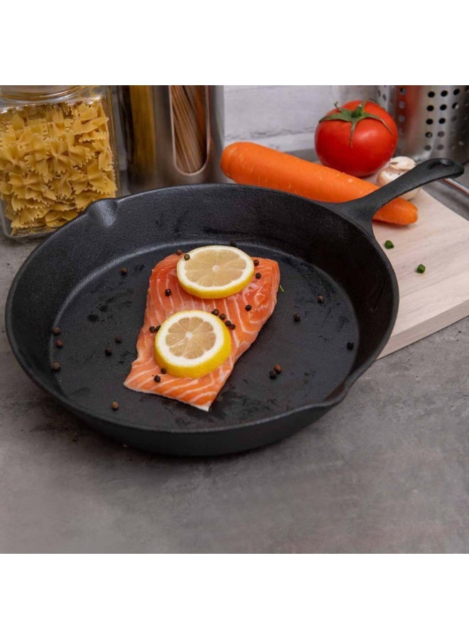 Pan Home Ferric Cast Iron Fry Pan Black 1 x FRY PAN 43 cm L x 31 cm W 4.6cm Hcm - Image 4