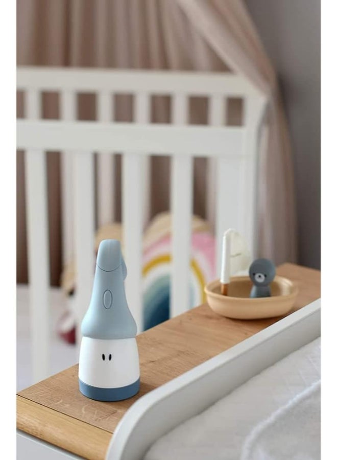 BEABA - Night Light For Baby And Kid, Rechargeable, Cordless And Portable, Soft Light, Ergonomic Hooks Onto Handles And Crib Bars With 90 Hrs Battery Life And Turns Into A Torch - Blue - Image 1