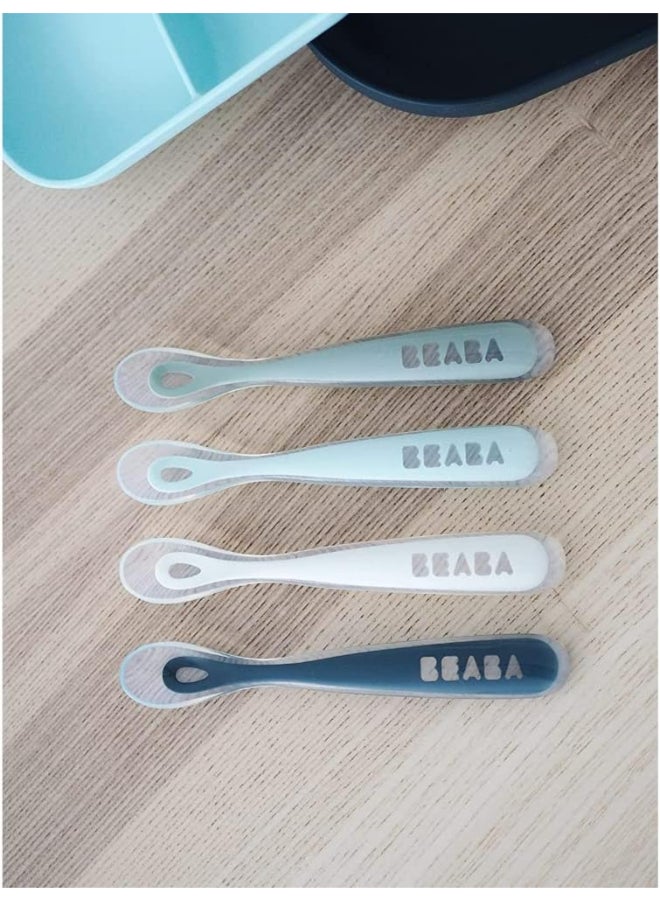 Pack of 2 - Baby Silicone Weaning Spoon 1St Stage With Carrying Case - Blue - pnsku/N38850842A/45/_/1734417437/7eac3c10-89b6-4eb8-85b7-14c670aae196