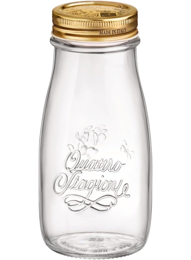 Bormioli Rocco - Quattro Stagioni Storage Bottle Clear/Gold - Image 1