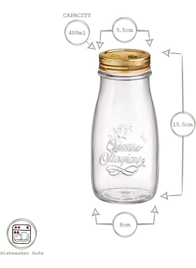 Bormioli Rocco - Quattro Stagioni Storage Bottle Clear/Gold - Image 1