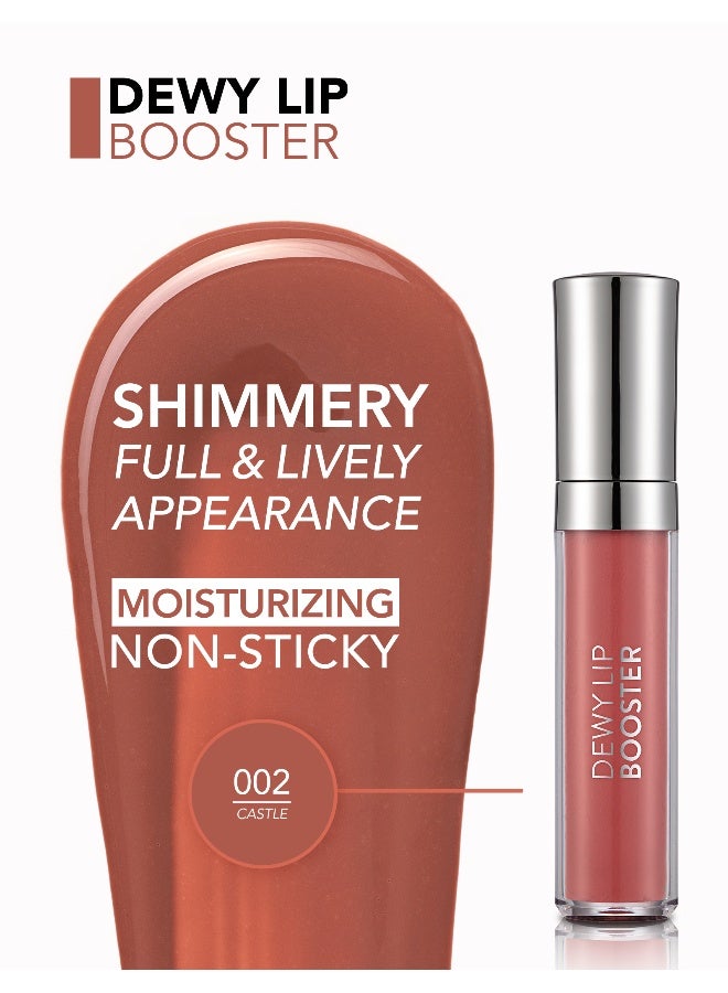 flormar Dewy Lip Booster – 002 Castle – Plumping Look Lip Gloss, Shiny Wet Finish, Moisturizing Feel, Non-Sticky Comfort 02 Castle - Image 5