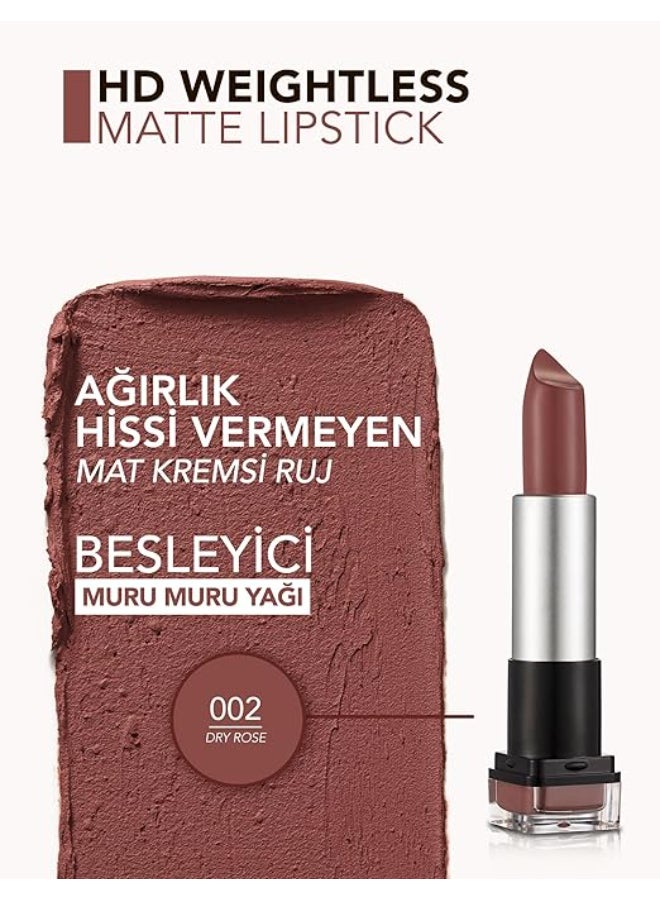flormar Weightless HD Matte Lipstick Brown - Image 4